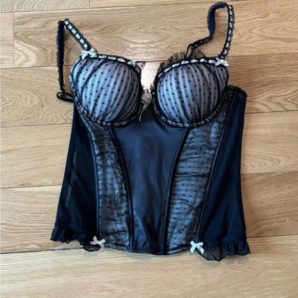 La SENZA Other - Elegant Black Lace Corset Top